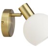 Brilliant Wall Spotlight Cony with a round, swivelling head and white glass shade
