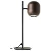 Brilliant table lamp Jane in industrial style, brown shade, adjustable head