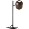 Brilliant table lamp Jane in industrial style, brown shade, adjustable head