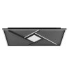 Brilliant LED ceiling light Hardy, crossed lines, memory function, 2700 Kelvin warm white