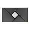 Brilliant LED ceiling light Hardy, crossed lines, memory function, 2700 Kelvin warm white