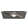 Brilliant LED ceiling light Hardy, crossed lines, memory function, 2700 Kelvin warm white