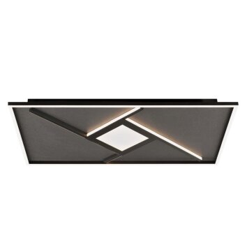 Brilliant LED ceiling light Hardy, crossed lines, memory function, 2700 Kelvin warm white
