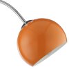Brilliant Arc Floor Lamp Helen with curved chrome arm and orange metal dome shade