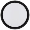 Brilliant flat round LED ceiling light Sonora, white shade, 3000 Kelvin warm white