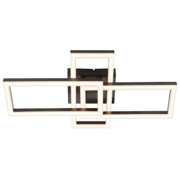 Brilliant LED ceiling light Jorvic, overlapping rectangular frames, 3000 Kelvin warm white