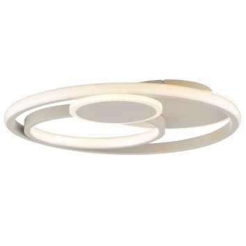 Brilliant LED ceiling light Runda, memory function, warm white 3000 Kelvin, layered rings