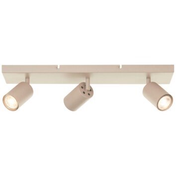 Brilliant ceiling spotlight Jello, 3 rotating heads, champagne, 3000 Kelvin warm white