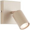 Brilliant Cylindrical Wall Spotlight Jello, swivelling, champagne, 3000 Kelvin warm white