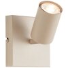 Brilliant Cylindrical Wall Spotlight Jello, swivelling, champagne, 3000 Kelvin warm white