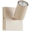 Brilliant Cylindrical Wall Spotlight Jello, swivelling, champagne, 3000 Kelvin warm white