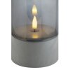 Brilliant LED table lamp Illusion with smoke-coloured glass dome shades and grey base