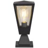 Brilliant modern lantern-style pedestal light Westcliff, anthracite metal, clear glazing