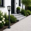 Brilliant Path Light Westcliff with a tapered lantern head, modern anthracite finish