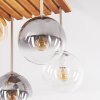 Boho Style Cluster ceiling light Gastor with four amber, clear and smoke glass shades, E14