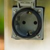 Globo lighting Linden outdoor socket, accessories Stainless steel color, grey