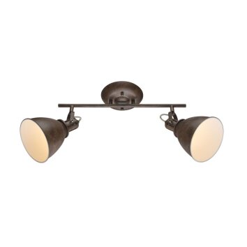 Globo ceiling light rust-coloured, 2-light sources