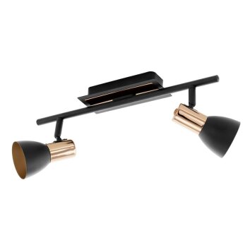 Eglo BARNHAM ceiling spotlight copper, black, 2-light sources