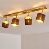 TIBRO Ceiling Light brass, matt nickel, 4-light sources