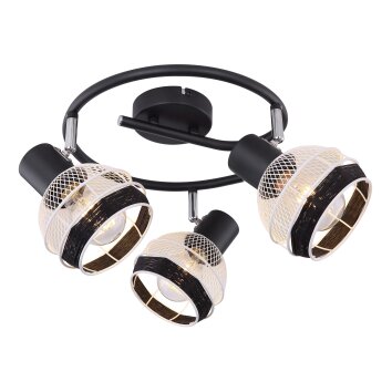 Globo GRIDDY Spotlight black, 3-light sources