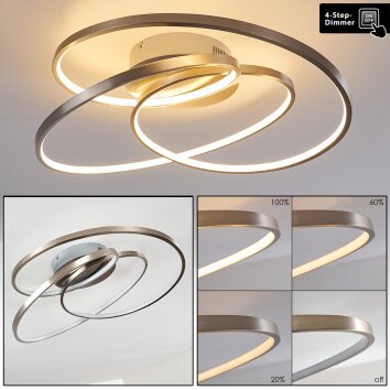 Chute Ceiling Light LED matt nickel, 1-light source