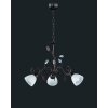 Trio-Leuchten Traditio Pendant Light dark brown, rust-coloured, 3-light sources