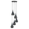 EGMOND Pendant Light brown, black, 5-light sources