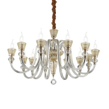 Ideal Lux STRAUSS Chandelier gold, 12-light sources