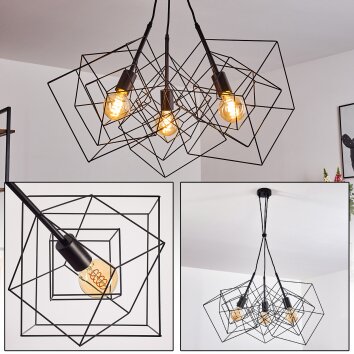 KIGALI Pendant Light black, 3-light sources