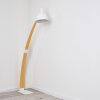 HIGASHI Floor Lamp Light wood, white, 1-light source