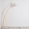 HIGASHI Floor Lamp Light wood, white, 1-light source