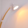 HIGASHI Floor Lamp Light wood, white, 1-light source
