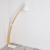 HIGASHI Floor Lamp Light wood, white, 1-light source