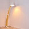 HIGASHI Floor Lamp Light wood, white, 1-light source