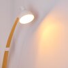 HIGASHI Floor Lamp Light wood, white, 1-light source