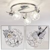 KALIPURO Ceiling light chrome, 3-light sources