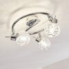 KALIPURO Ceiling light chrome, 3-light sources