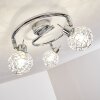 KALIPURO Ceiling light chrome, 3-light sources