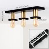 Alvesta Ceiling Light gold, brass, black, 3-light sources
