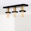 Alvesta Ceiling Light gold, brass, black, 3-light sources