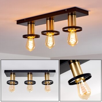 Alvesta Ceiling Light gold, brass, black, 3-light sources