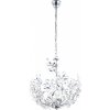 Globo JULIANA hanging light chrome, transparent, clear, 3-light sources