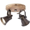 Spotlight Brilliant Seed Dark wood, black, 2-light sources