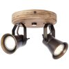 Spotlight Brilliant Seed Dark wood, black, 2-light sources