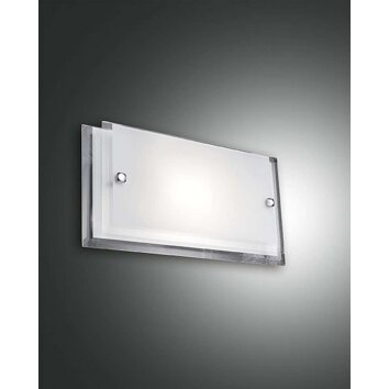 Fabas Luce MAGGIE wall light chrome, 1-light source