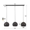 WILDERVANKSTERDALLEN Pendant Light brown, black, 3-light sources