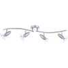 Globo FRANCES I spotlight chrome, stainless steel, matt nickel, 4-light sources