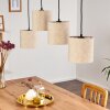 SHIBURG Pendant Light Light wood, 4-light sources
