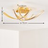 Aranu Ceiling Light LED gold, 4-light sources