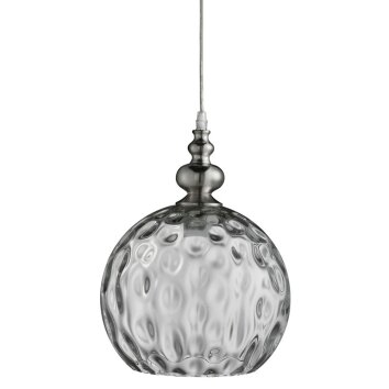 Pendant Light Searchlight INDIANA silver, transparent, clear, 1-light source